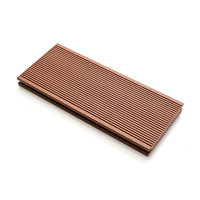 Papan Dek WPC Luar Ruangan Co-extruded Interlocking Dual Lock Solid Tahan Air Anti Jamur Anti Korosi Anti Selip Modern
