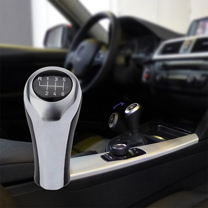 Car <b>Gear</b> Shift <b>Knob</b> For Bmw E90 E91 E92 X1 X3 X5 6 Speed Aluminum Alloy Silver Black Ergonomic Design - Product Image 1