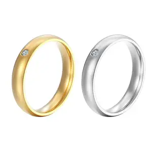 Precio de fábrica, joyería de moda, anillo de compromiso, diseño simple, zirconia cúbica, anillo para mujer