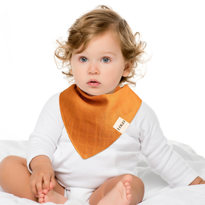 Oem بيع بالجملة بانديانا الطفل مريلة التكنولوجيا سعر جيد الشاش الطفل باندانا المراليل مجموعة تغذية الطفل مريلة - Product Image 4