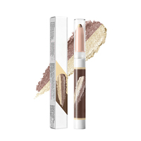 Crayon fard à paupières bicolore dégradé scintillant, longue tenue et waterproof