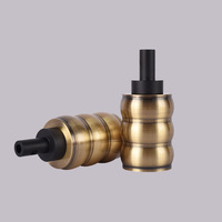 Support de lampe à vis en cuivre antique E27, style rétro, pour lustre, 4A 220V, sécurité intérieure/extérieure