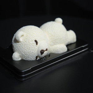 High Quality Small <b>Cute</b> <b>Bear</b> Shape Mousse Cake Afternoon Tea Sweet Dessert Cake White Chocolate Flavor Frozen Cake - Product Image 2