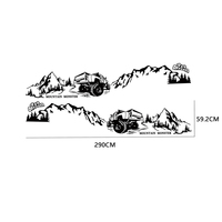 Autocollants Vinyle Imperméables 4x4 Tout-Terrain, Motif Montagne pour Grands Pick-up, Accessoires de Décoration Automobile Personnalisée