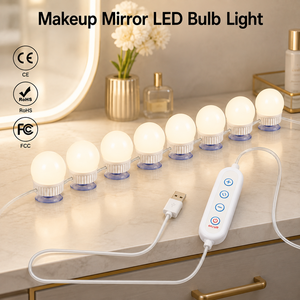 Makeup Mirror LED Bulb <b>Lights</b>, USB Powered 3 Color Dimmable Vanity Mirror <b>Light</b> Kit for Dressing Table Bathroom Bedroom - Product Image 1