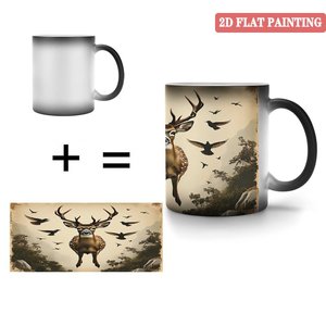 Matte Frosted <b>Ceramic</b> <b>Mug</b> 11oz Heat Activated Cup Living Room Decor - Product Image 4