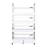 Jardinière hydroponique verticale d'intérieur de bureau avec lumière LED de croissance et pompe modulaire pour la croissance des fleurs et des plantes vertes, en plastique écologique