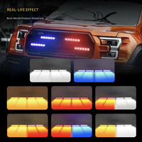 Feu de signalisation LED stroboscopique rouge-bleu pour voiture, type 'œil d'aigle', avec répartiteur 1 vers 4, 6 LED, 12V 5W, haute puissance, pour modification 916D-4