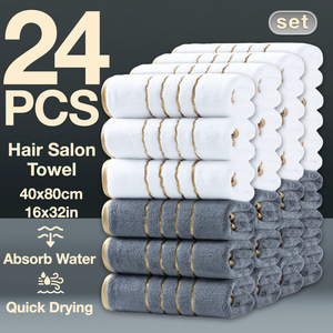Serviette de salon de coiffure Gozone Home 40x80cm 24 pièces absorbante séchage rapide pour salle de bain - Product Image 2