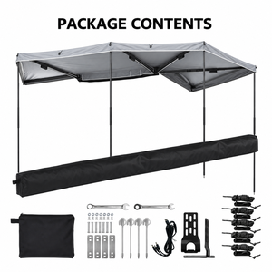 Tente de toit pour véhicule 270XL quatre saisons avec ouverture automatique rapide, coque ABS, tailles 2m/2.5m, kit d'alimentation LED pour le camping et les voyages routiers - Product Image 4
