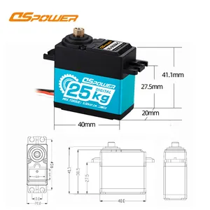 Vỏ Kim Loại Kỹ Thuật Số Mô-men Xoắn Cao Rc Servo Động Cơ Servo 20Kg Cho Servo Kim Loại Rc