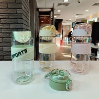 Bouteille d'eau sport pour enfants, 750 ml, écologique, durable, réutilisable, en plastique transparent, pratique, pour la gym et le fitness, vente en gros