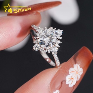 Hot Sale Fashion Design Pass Diamant Tester 925 Silber Oval Moissan ite Verlobung Ehering für Frauen - Product Image 6