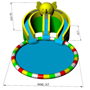 Tùy chỉnh nước SLIDES inflables tobogan Đại Dương chủ đề Công Viên Nước Gấu bắc cực chim cánh cụt trượt nước <span class=keywords><strong>Inflatable</strong></span> với hồ bơi - Product Image 2