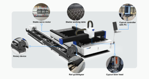 Machine de découpe laser à fibre pour tôles et tubes ronds en acier, prix usine - Product Image 3