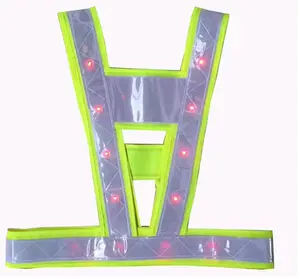 High quality flashing safety led reflective vest safety warning clothes