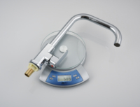 Robinet de cuisine minimaliste en alliage de zinc, monotrou eau froide, finition chromée, à poser sur plan, robinet de lavabo moderne