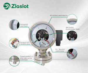 Manometer-Manometer mit End schalter Ausgangs <span class=keywords><strong>alarm</strong></span> Elektrischer Kontakt 0-10bar Negative <span class=keywords><strong>Differential</strong></span> luft NPT-Manometer - Product Image 6