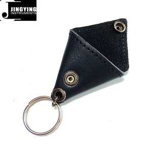 Jingying 2025, оптовая продажа с фабрики, матовая воловья кожа + микрофибра, треугольная сумка для гитары с цепочкой для ключей, аксессуары для гитары - Product Image 4