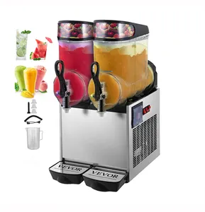 Mini 24L Slush Machine (Mesin Pembuat 2 Mangkuk Minuman Beku Margarita Lumpur Mesin untuk Dijual