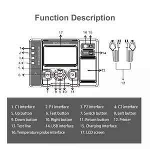 Тестер сопротивления постоянного тока ES3072 20A с четырехпроводным методом синего зуба 10.0uОм-1000 кОм - Product Image 6