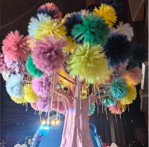 شجرة الألعاب النارية المزيفة على شكل ريشة القصب للزينة والترتيب - Product Image 1