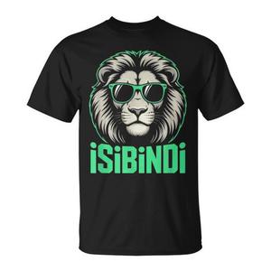 Camiseta Isibindi con diseño gráfico de león negro, unisex, talla para adultos - Product Image 1