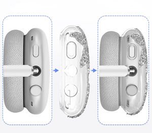Funda Protectora Brillante con Pedrería para <span class=keywords><strong>Airpods</strong></span> Max, Protector <span class=keywords><strong>de</strong></span> Auriculares <span class=keywords><strong>de</strong></span> TPU, Funda para Almohadillas y <span class=keywords><strong>Diadema</strong></span>, 3 en 1 - Product Image 2