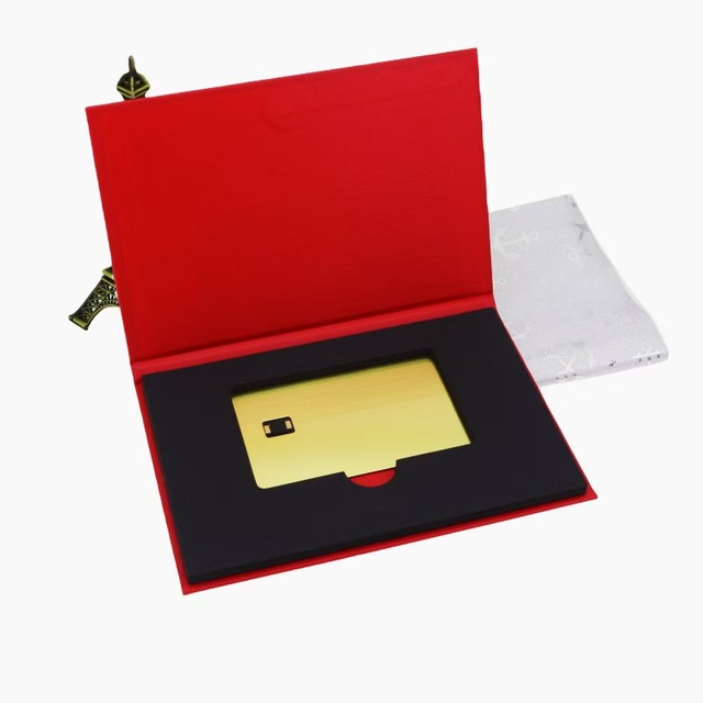 Dual Interface NFC Metal Card Emv Chip Slot Tap to Pay Contactless Metal Credit Card with Hico Magnetic Stripe and Signature