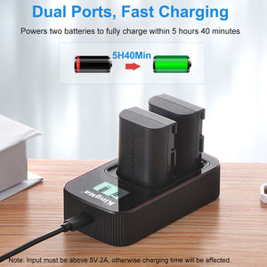 KingMa batería recargable de iones de litio LP-E6 (paquete de 2) con doble TYPE-C cargador para Canon Eos 5d Mark Iv III 7D2 60D 7D 6D 70D - Product Image 4