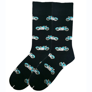 Chaussettes fantaisie originales et amusantes en coton pour le petit-<span class=keywords><strong>d</strong></span>éjeuner, le vin, les jus, les motos, les camions anciens, les vélos, avec motifs œuf, <span class=keywords><strong>pain</strong></span>, hot-dog, en coupe mi-haute - Product Image 5