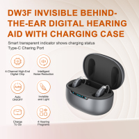 Aides auditives numériques sans fil Bluetooth rechargeables JINGHAO JH-DW3 4 canaux Ric BTE avec contrôle par application