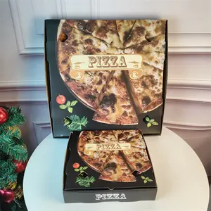 Personalized Luxury Custom 10 12 14 16 Inch Pizza Box Food Grade Delivery Box Food Packaging