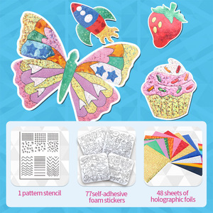 Kit de Arte de aprendizaje temprano con pegatinas mágicas hecho a mano Diy actividades artesanales de interior juguetes educativos para hacer joyas para niños - Product Image 3