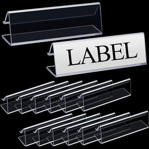 Étiquette de présentation en plastique pour supermarché, grande signalisation d'étagère avec support d'étagère à angle droit - Product Image 2