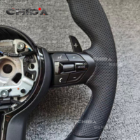 Convient pour BMW M3 M4 M5 F23 F20 F30 F32 F35 F82 F10 F15 F18 E87 E90 E92 E60 E71 Volant en cuir noir amélioré