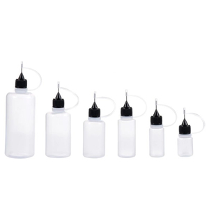 5/10/15/20/30/50/60/100/120ML Nhựa Có Thể Ép Tip Applicator Chai Keo Dropper Chai Với Kim Loại Tip Caps - Product Image 2