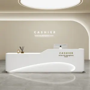 モダンシンプルなウッドラッカーバーカウンター受付美容サロン医療/歯科クリニック衣料病院学校 - Product Image 1