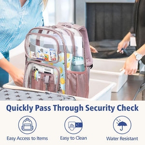 Nhiệm vụ nặng nề PVC rõ ràng ba lô với túi bên trong trong suốt Ba lô cho Đại Học nơi làm việc an ninh - Product Image 3