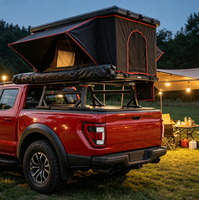 Tente de toit étanche entièrement automatique en toile polyester ouverture latérale avec auvent échelle Ford F150 Raptor