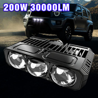 Projecteurs de voiture à trois lentilles, mini 12V 24V 200W, feux auxiliaires IP68, feux de calandre pour voiture, SUV, moto