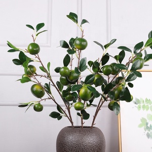 Qiaoqihao — <span class=keywords><strong>faux</strong></span> <span class=keywords><strong>Fruits</strong></span> décoratifs, 7 têtes par lot, artisanal, ongulaire Orange, pour la <span class=keywords><strong>décoration</strong></span> de la maison - Product Image 2