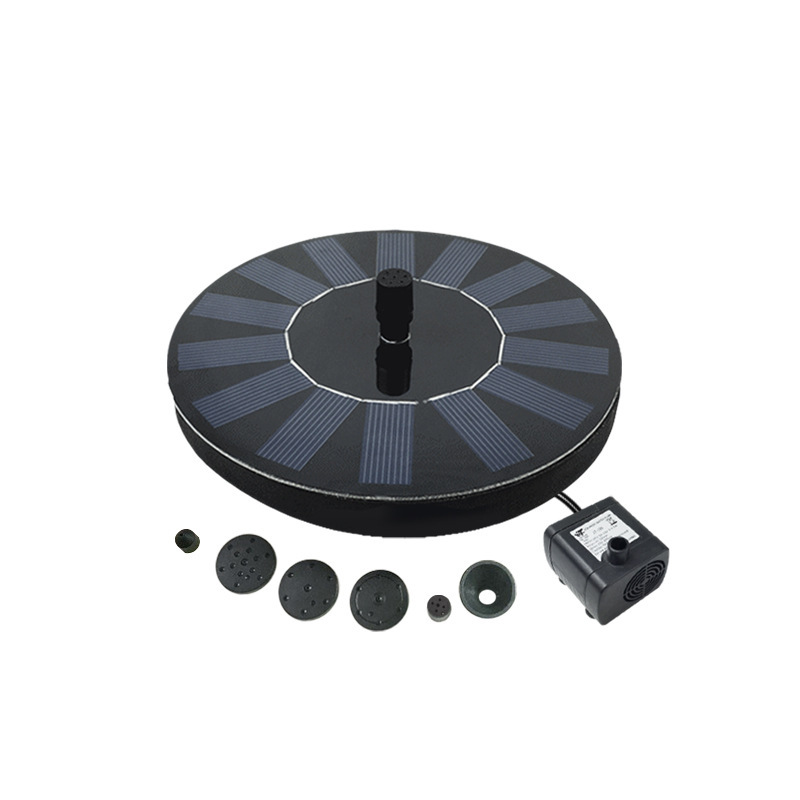 Solar Powered Battery Operated Light Fountain with Floating Spray Off-Water Protection 16cm Diameter for Outdoor Pool Waterscape