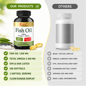 Fabricante Mayorista de Suplementos de Aceite de Pescado Shecome con Omega 3 EPA y DHA para el Apoyo a la Salud del Corazón, 180 Cápsulas Blandas de Aceite de Pescado - Product Image 4