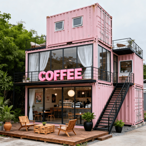 ร้านกาแฟคอนเทนเนอร์สองชั้นแบบกำหนดเอง, ร้านกาแฟเคลื่อนที่สำเร็จรูปแบบโมดูลาร์ และซุ้มขายสินค้าเชิงพาณิชย์สำหรับธุรกิจบนถนน Greens-MCsyjbox0 - Product Image 2
