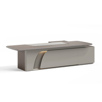Bureau de direction de luxe moderne Meuble en bois en forme de L pour PDG Table d'angle de gestion du travail de luxe pour cadres occupés