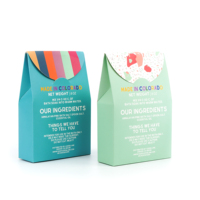 Boîte pliante multicolore écologique en papier kraft brun personnalisé avec fenêtre en pvc pour le thé le café, boîte avec fenêtre