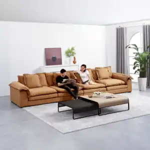 Luxury Upholstered Antique Luxury Modern Solid Wood Frame Fabric Sofa Living Room Furniture Set