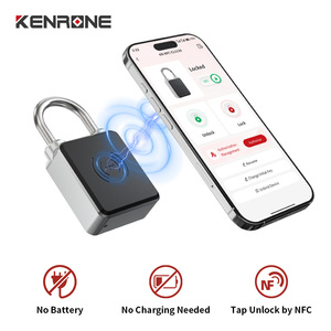 กุญแจล็อคอัจฉริยะแบบ NFC ไร้แบตเตอรี่ ใช้ระบบสัมผัสเพื่อปลดล็อค ผลิตจากโลหะผสมสังกะสี กันน้ำระดับ IP65 พร้อมฟังก์ชันปลดล็อคผ่านแอปพลิเคชันมือถือ และบันทึกการปลดล็อค - Product Image 1