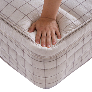 Matelas en coton écologique sans adhésif, taille King Queen, pour hôtel, hôpital, avec ressorts ensachés silencieux, design moderne, pour la maison, fermeté moyenne, enroulé en boîte - Product Image 1